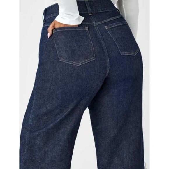 SPANX Navy Wide Leg Pants - Picture 3 of 14